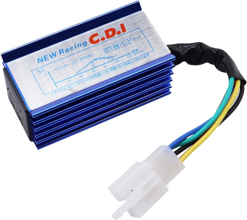 OXCANO 5 Pin Racing AC Ignition CDI Box Replacement for GY6 50cc 70cc 90cc 110cc 125cc 140cc 150cc 160cc 139QMB 152QMI 157QMJ Engine Chinese Pit Dirt Motor Bike ATV Moped Quad Go Kart Pit Dirt Bike - Image 1